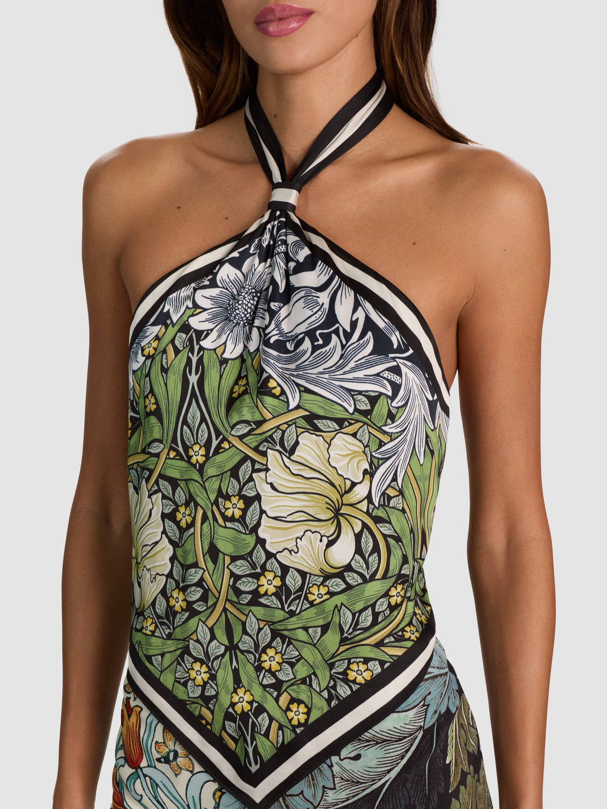 MARIAH FAUX SCARF MINI DRESS-ALICE + OLIVIA