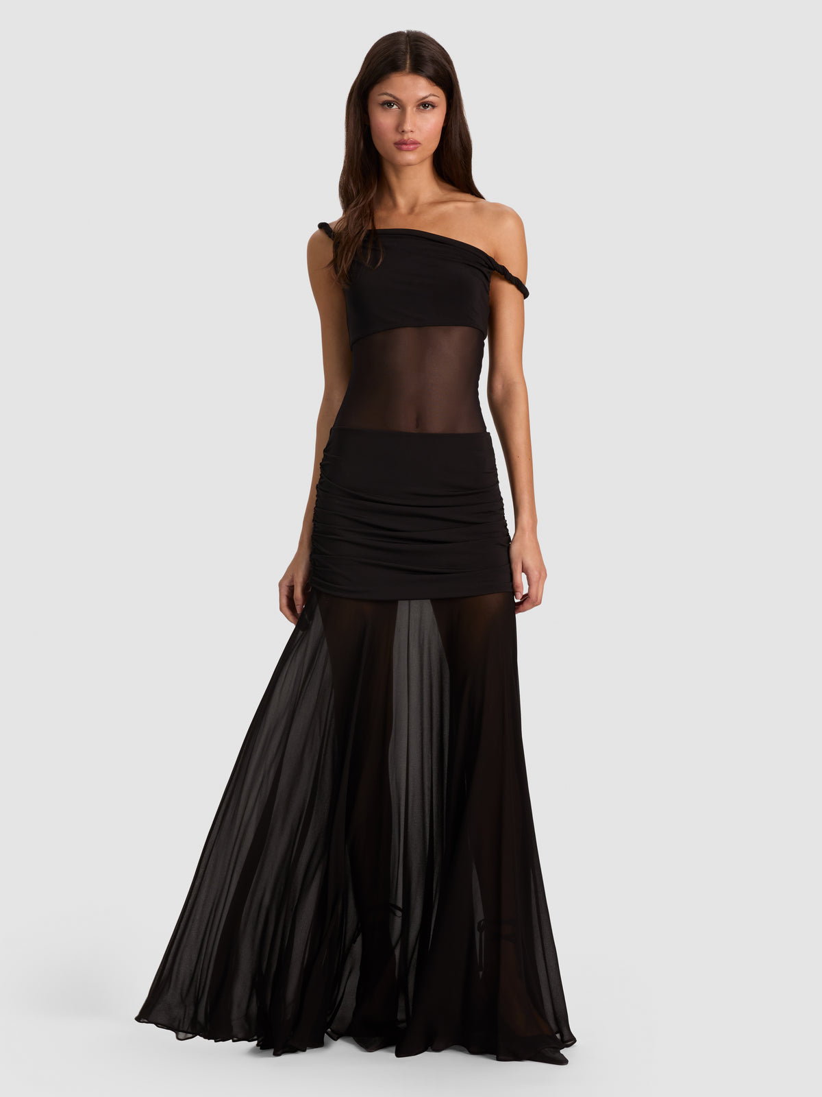 GAIA TWIST OFF SHOULDER MAXI DRESS-ALICE + OLIVIA