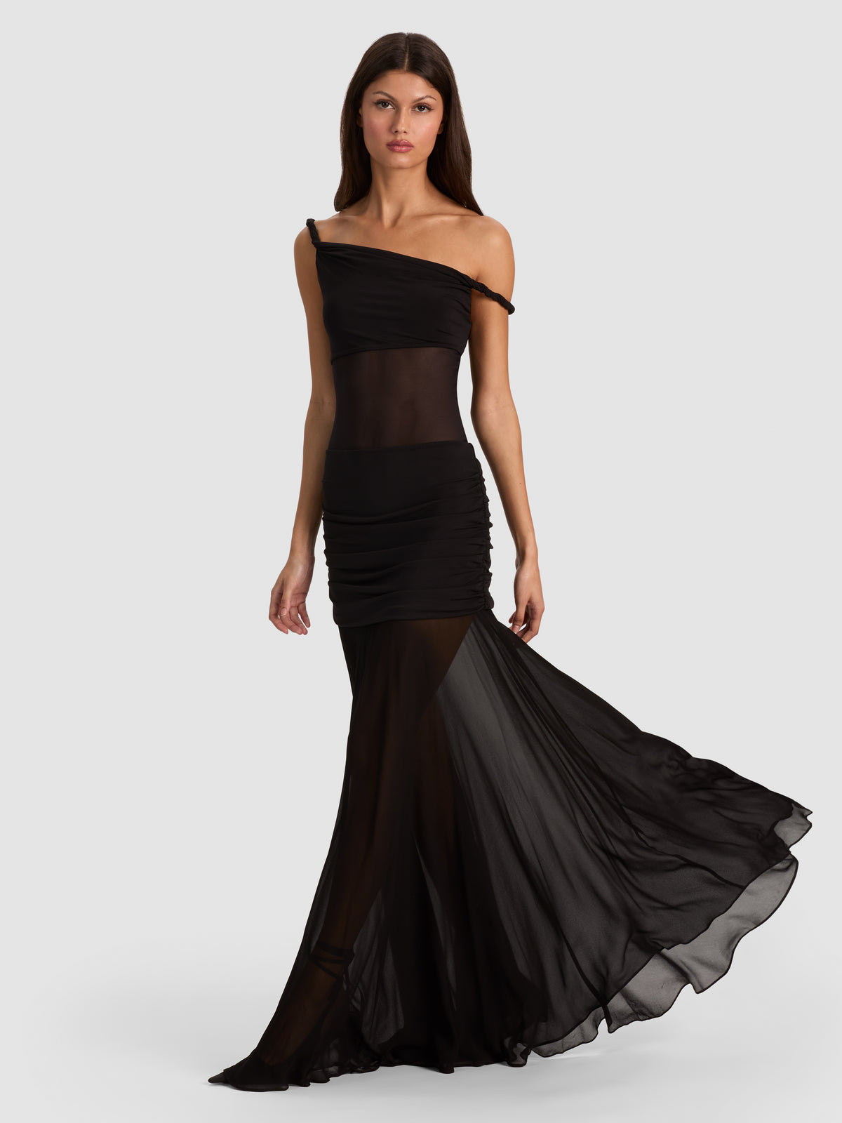 GAIA TWIST OFF SHOULDER MAXI DRESS-ALICE + OLIVIA