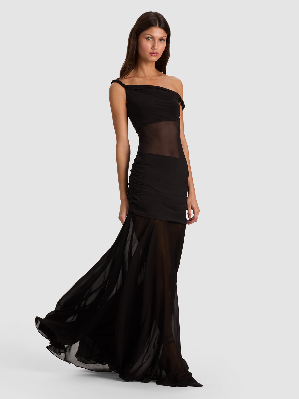 GAIA TWIST OFF SHOULDER MAXI DRESS-ALICE + OLIVIA