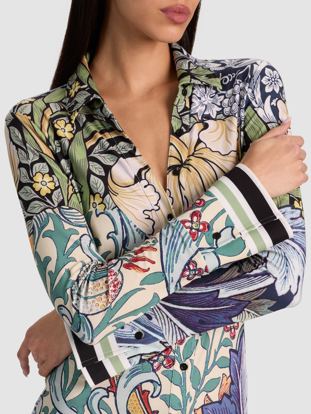 FREYA BUTTON DOWN MINI DRESS-ALICE + OLIVIA
