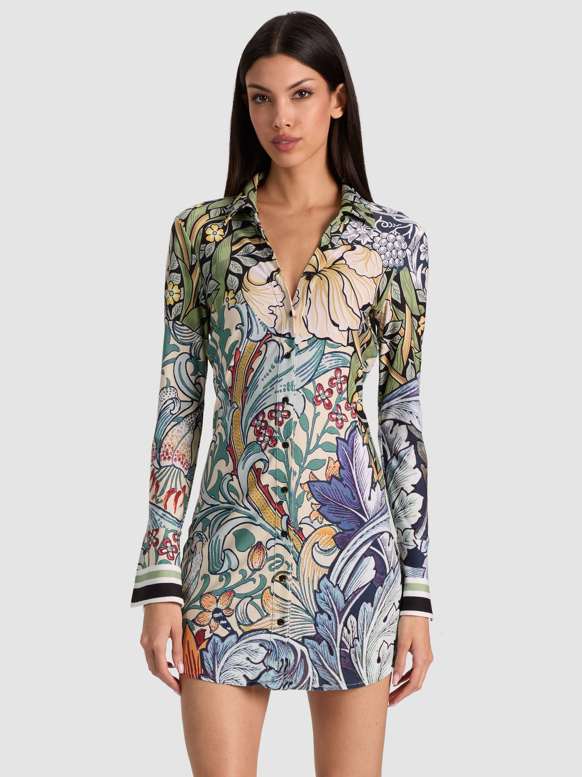 FREYA BUTTON DOWN MINI DRESS - MASTERPIECE