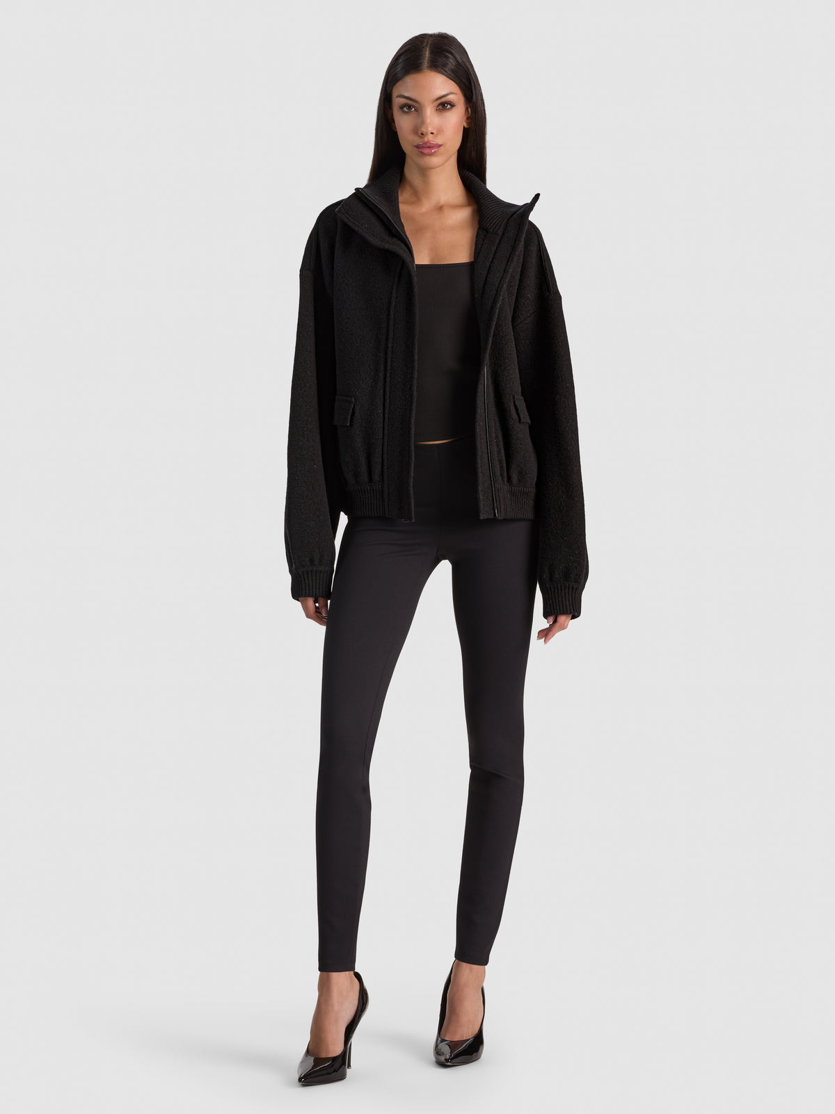 STUART SLOUCHY ZIP FRONT ANORAK-ALICE + OLIVIA