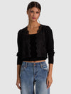 CONSTANCE LACE TRIM CARDIGAN-ALICE + OLIVIA