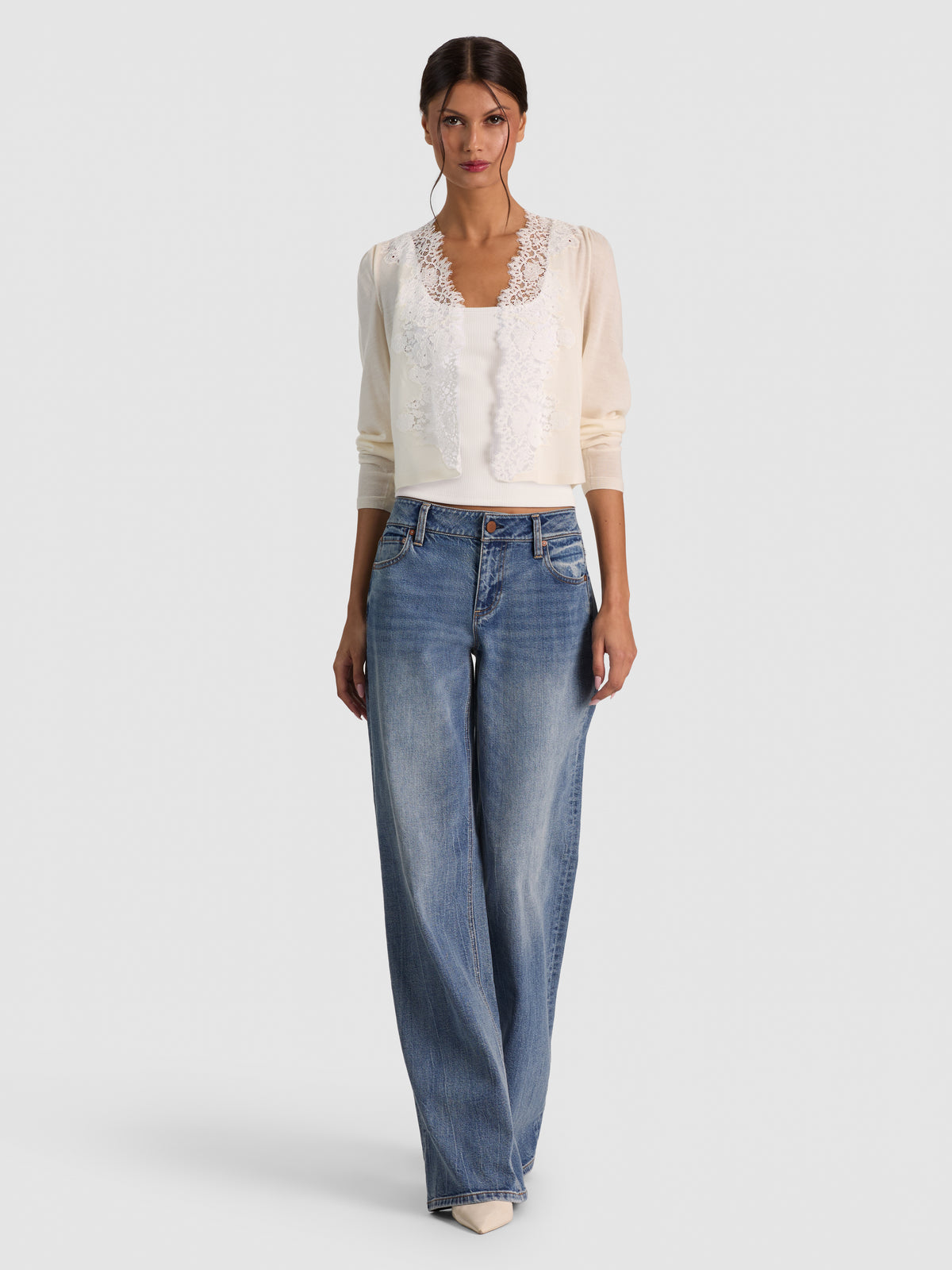 CONSTANCE LACE TRIM CARDIGAN-SOFT WHITE-ALICE + OLIVIA