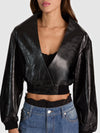 SYLVIA HIGH NECK WRAP JACKET-ALICE + OLIVIA