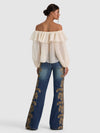 ALTA OFF THE SHOULDER RUFFLE BLOUSE-ALICE + OLIVIA