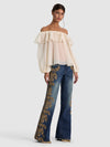 ALTA OFF THE SHOULDER RUFFLE BLOUSE-ALICE + OLIVIA
