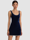 CHARLOTTE SCOOP NK FITTED MINI DRESS-ALICE + OLIVIA