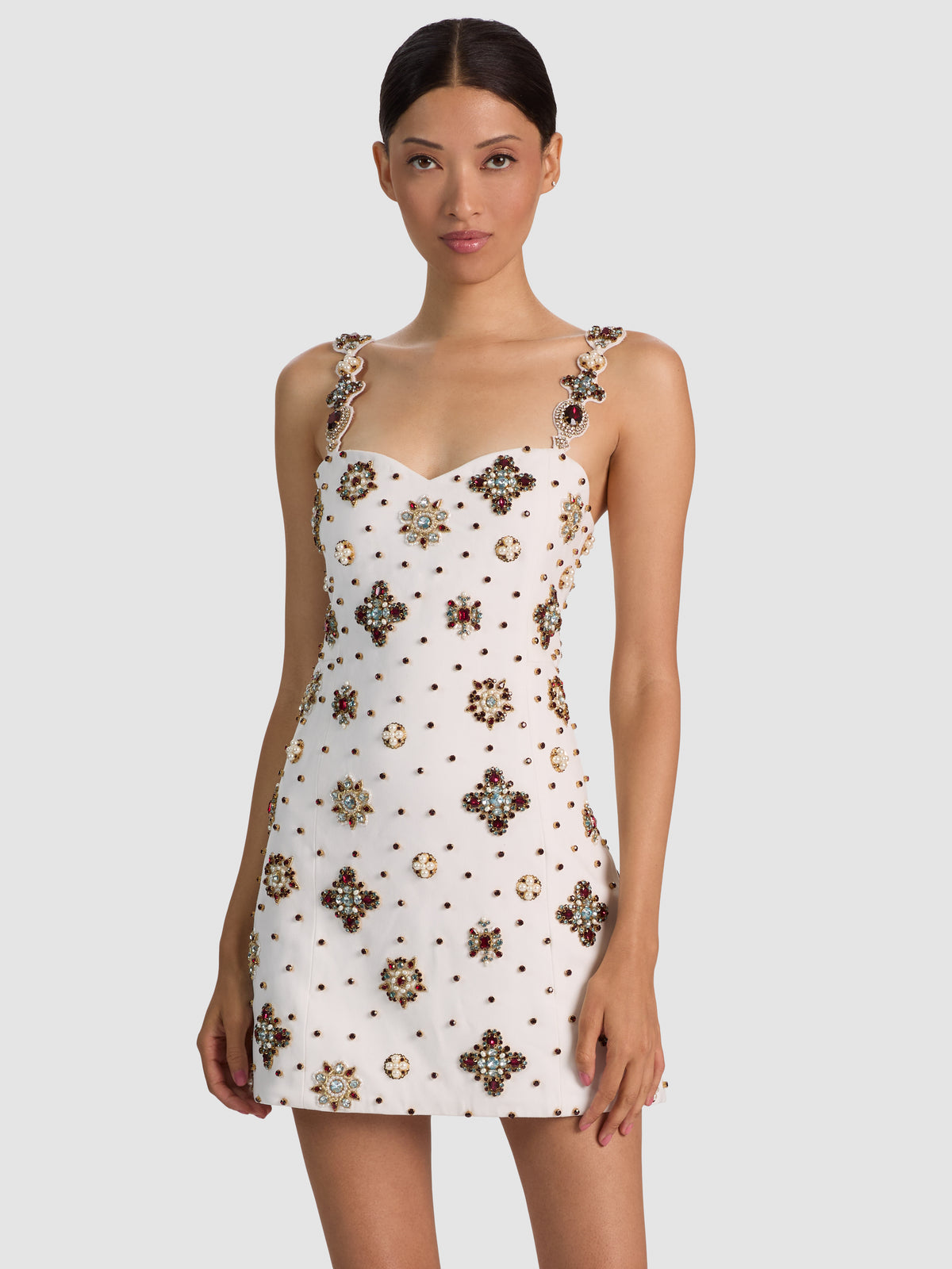 EMILIENNE EMBELLISED MINI DRESS-ALICE + OLIVIA
