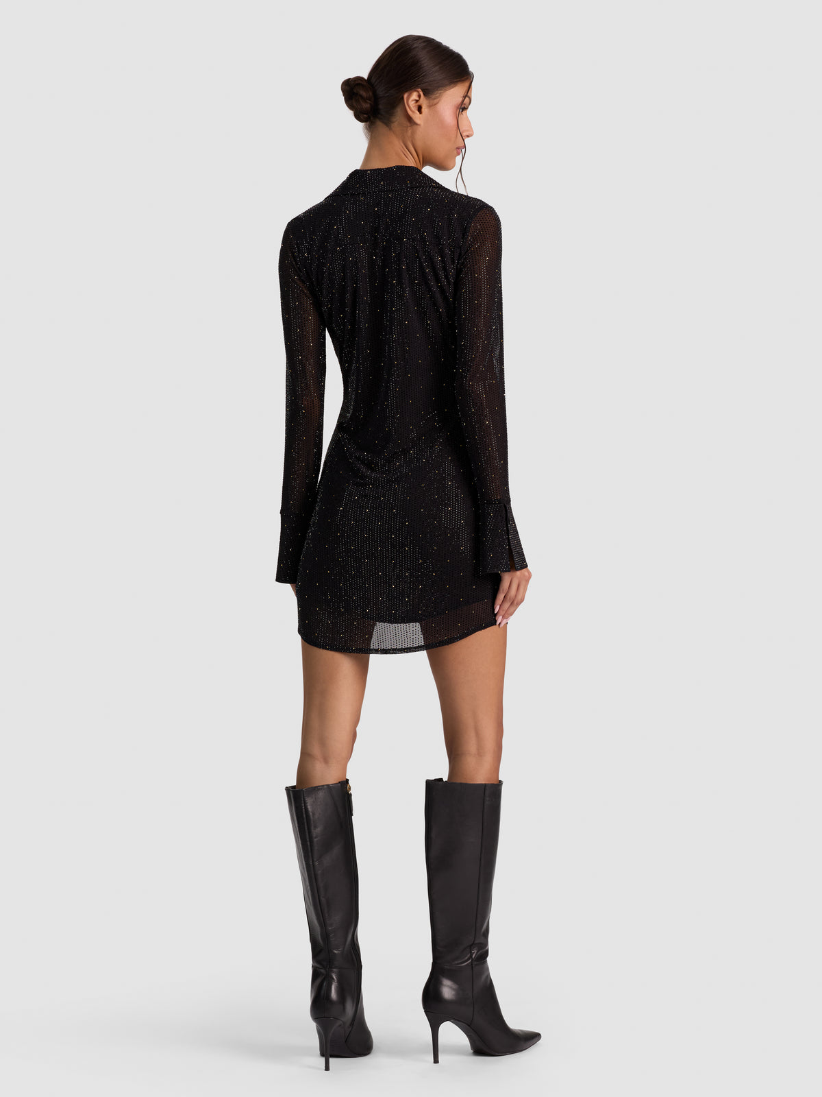 FREYA EMBELLISHED BUTTON DOWN DRESS-ALICE + OLIVIA