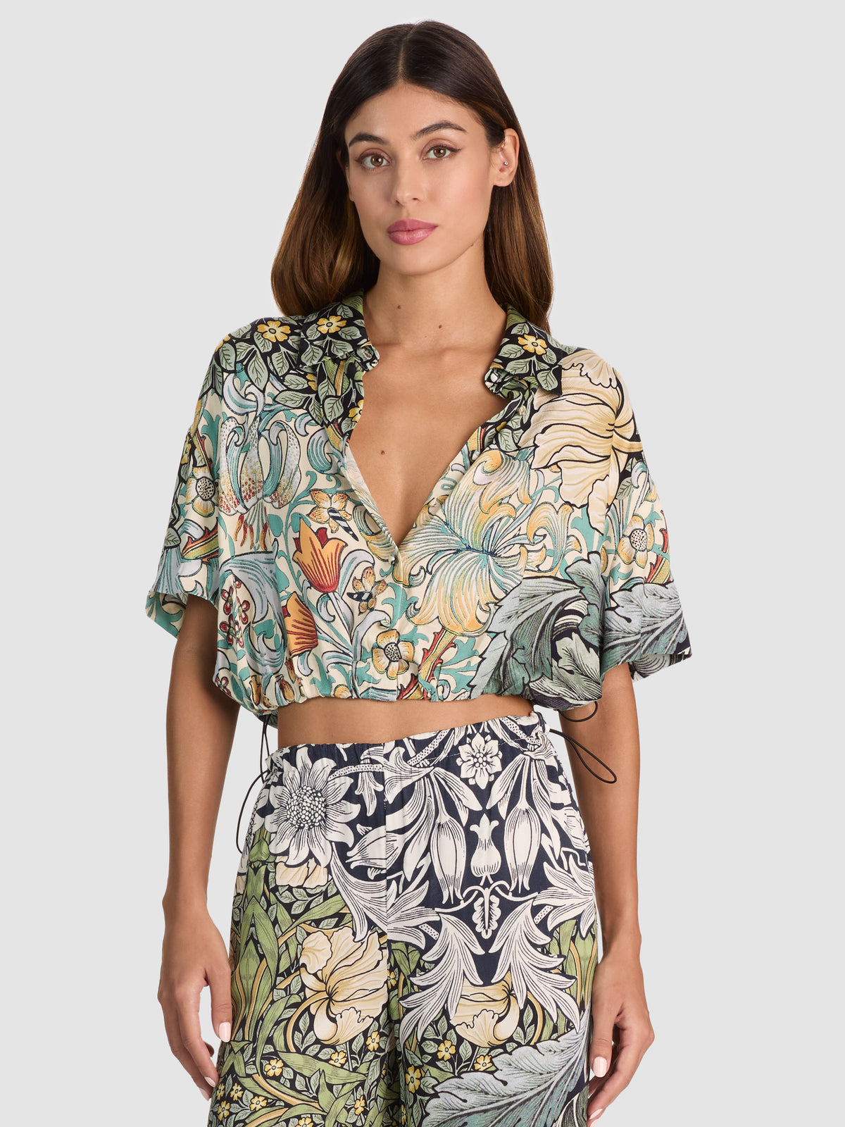 MIO BUBBLE CROPPED TOP-ALICE + OLIVIA