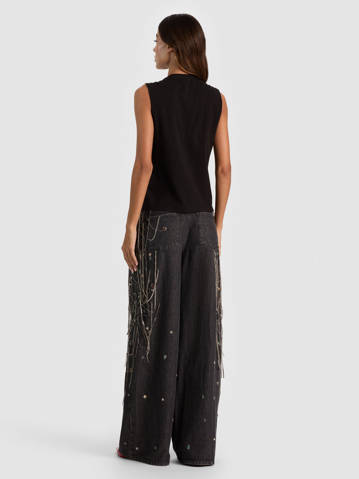 DEDE EMBELLISHED CHAIN TANK-ALICE + OLIVIA