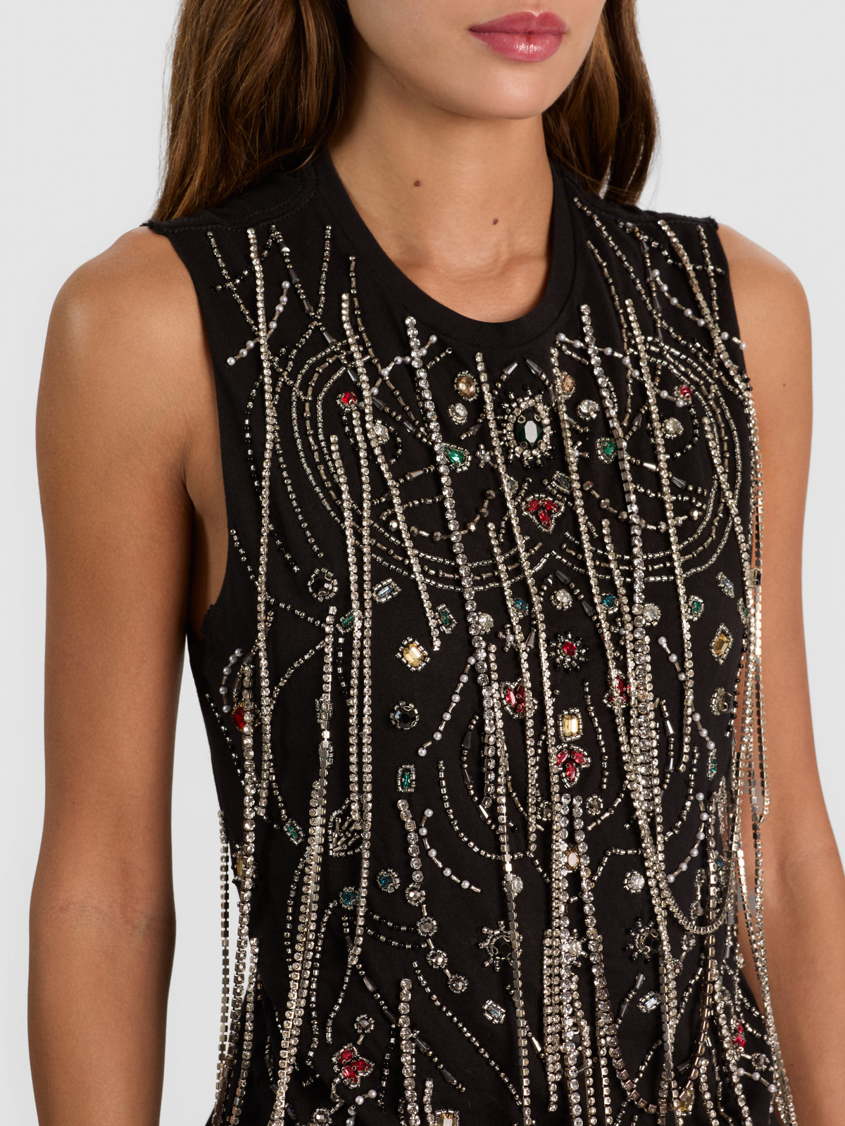 DEDE EMBELLISHED CHAIN TANK-ALICE + OLIVIA