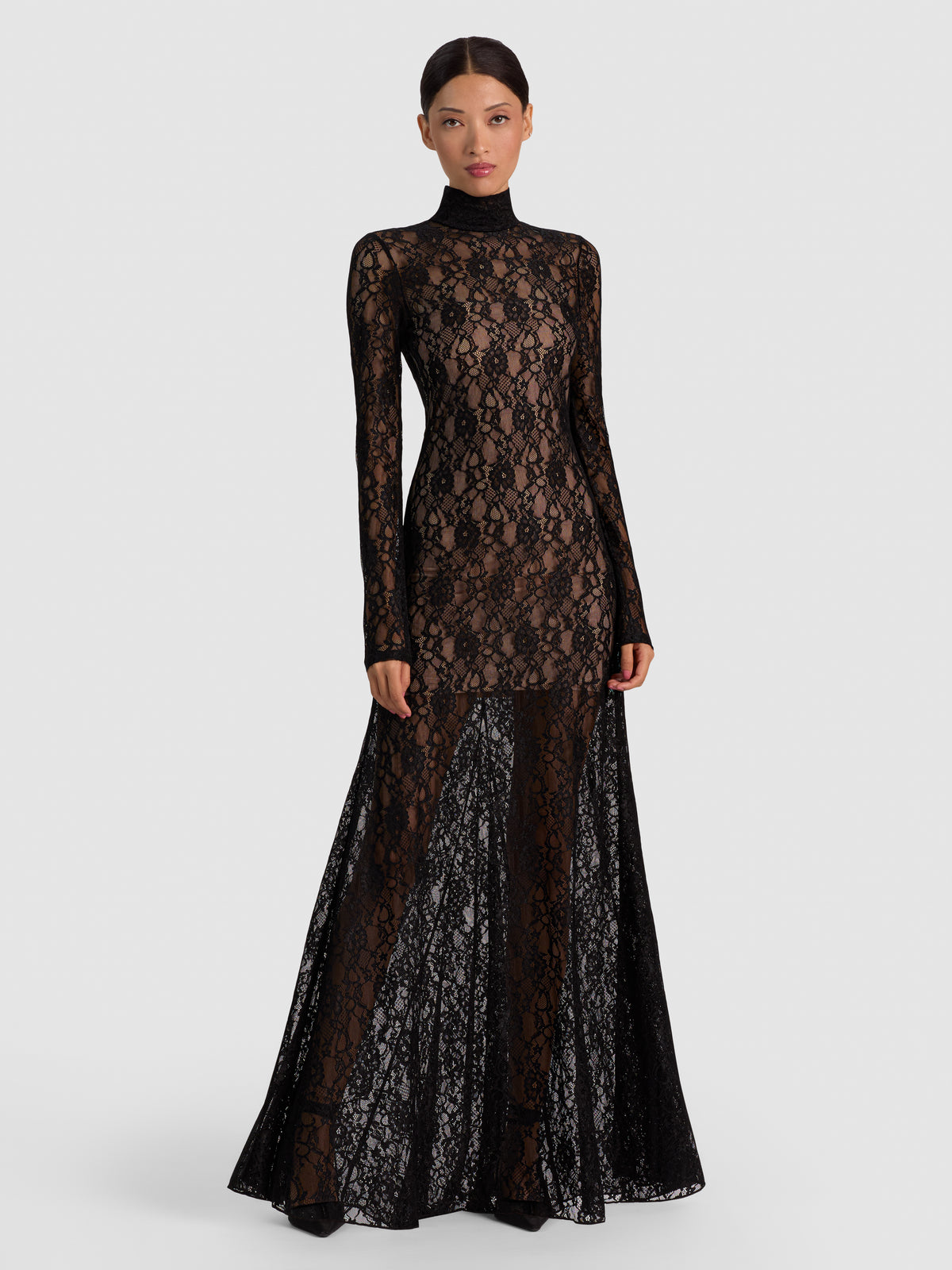 DELORA LACE MAXI DRESS WITH TRAIN-ALICE + OLIVIA