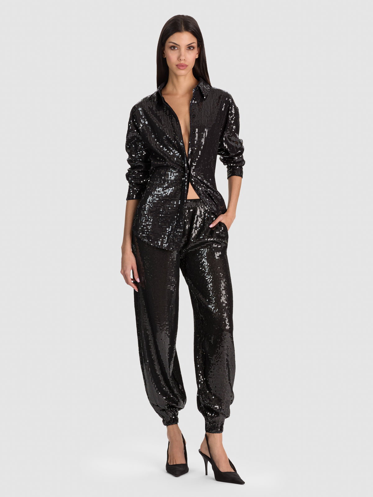 DECLAN SEQUIN PULL ON GENIE PANT-ALICE + OLIVIA