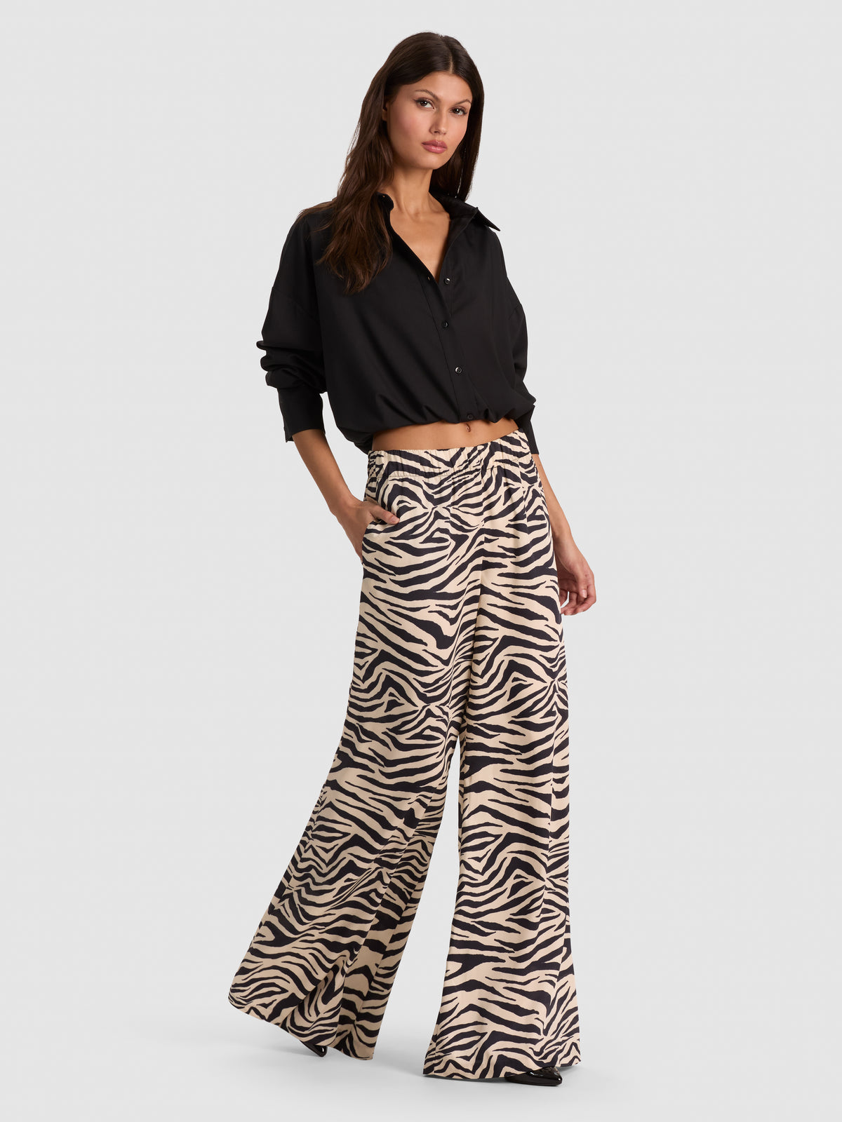 KEEGAN PULL ON WIDE LEG PANT-ALICE + OLIVIA