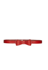 NEW BOW WAXY GLAZE BELT-CHERRY-ALICE + OLIVIA