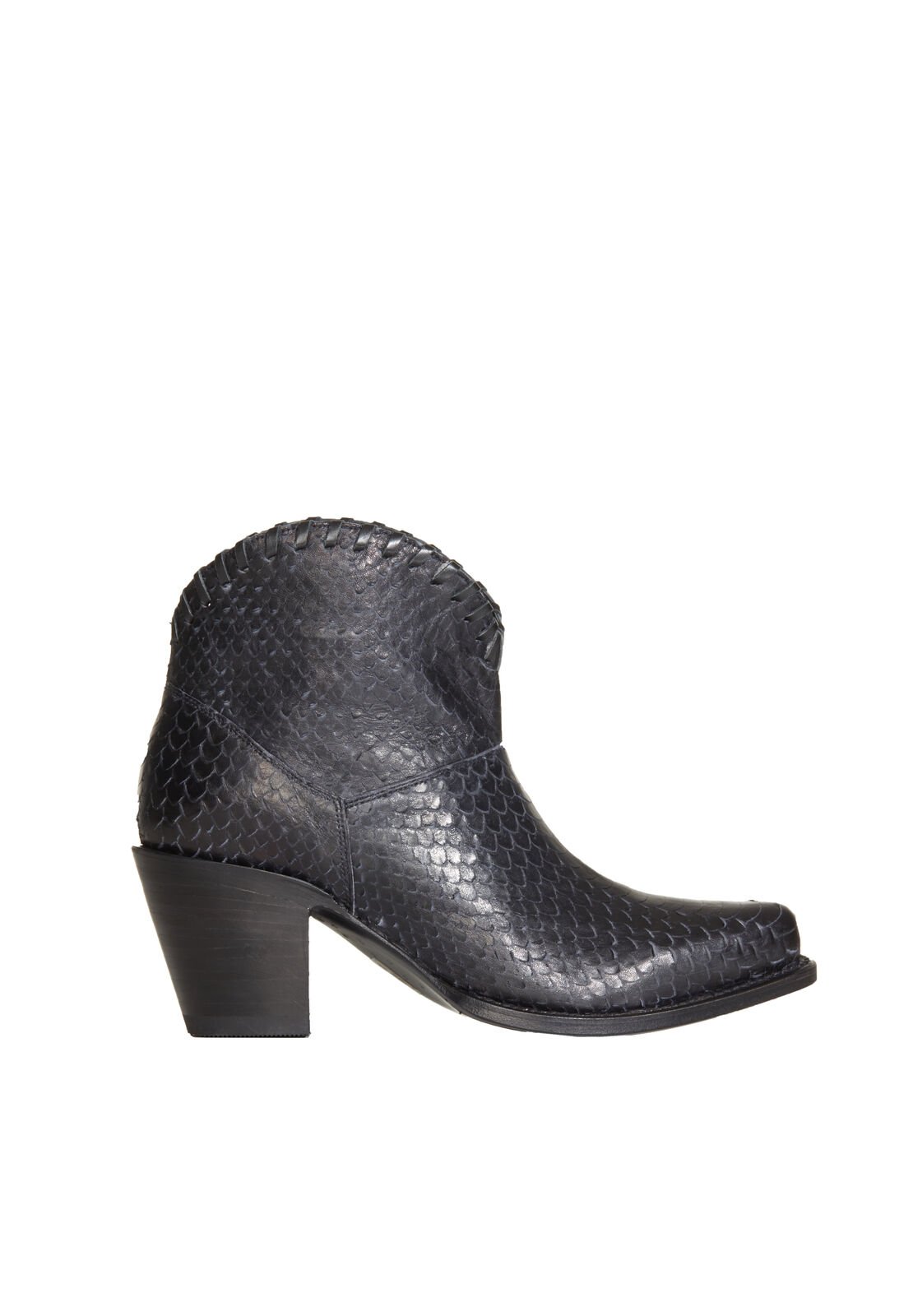 KAIRA EMBOSS CUT PYTHON-Black-ALICE + OLIVIA