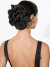 CHER LARGE SCRUNCHIE-BLACK/CRYSTAL-ALICE + OLIVIA