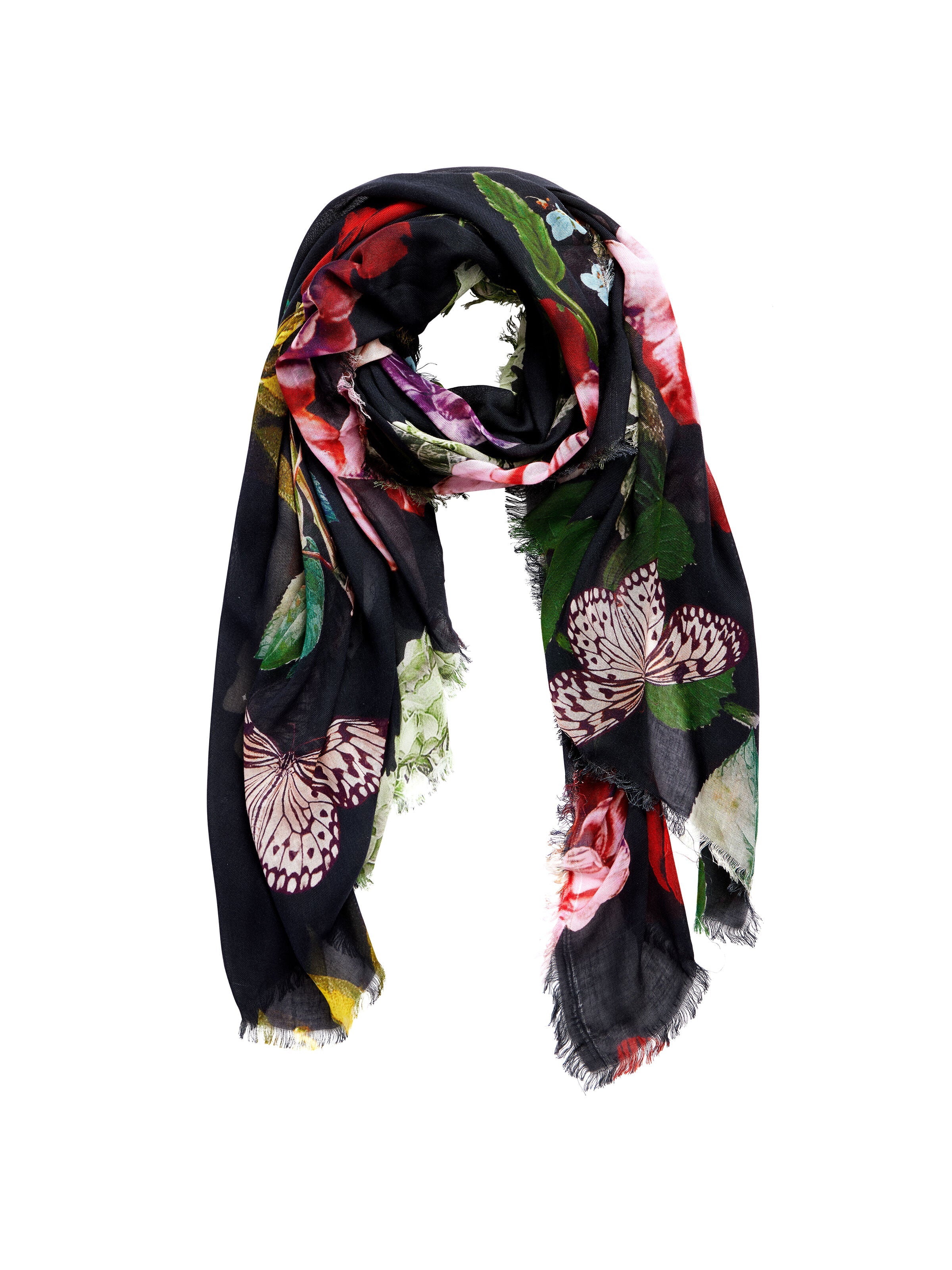 LOLA SCARF-IN THE WIND FLORAL-ALICE + OLIVIA