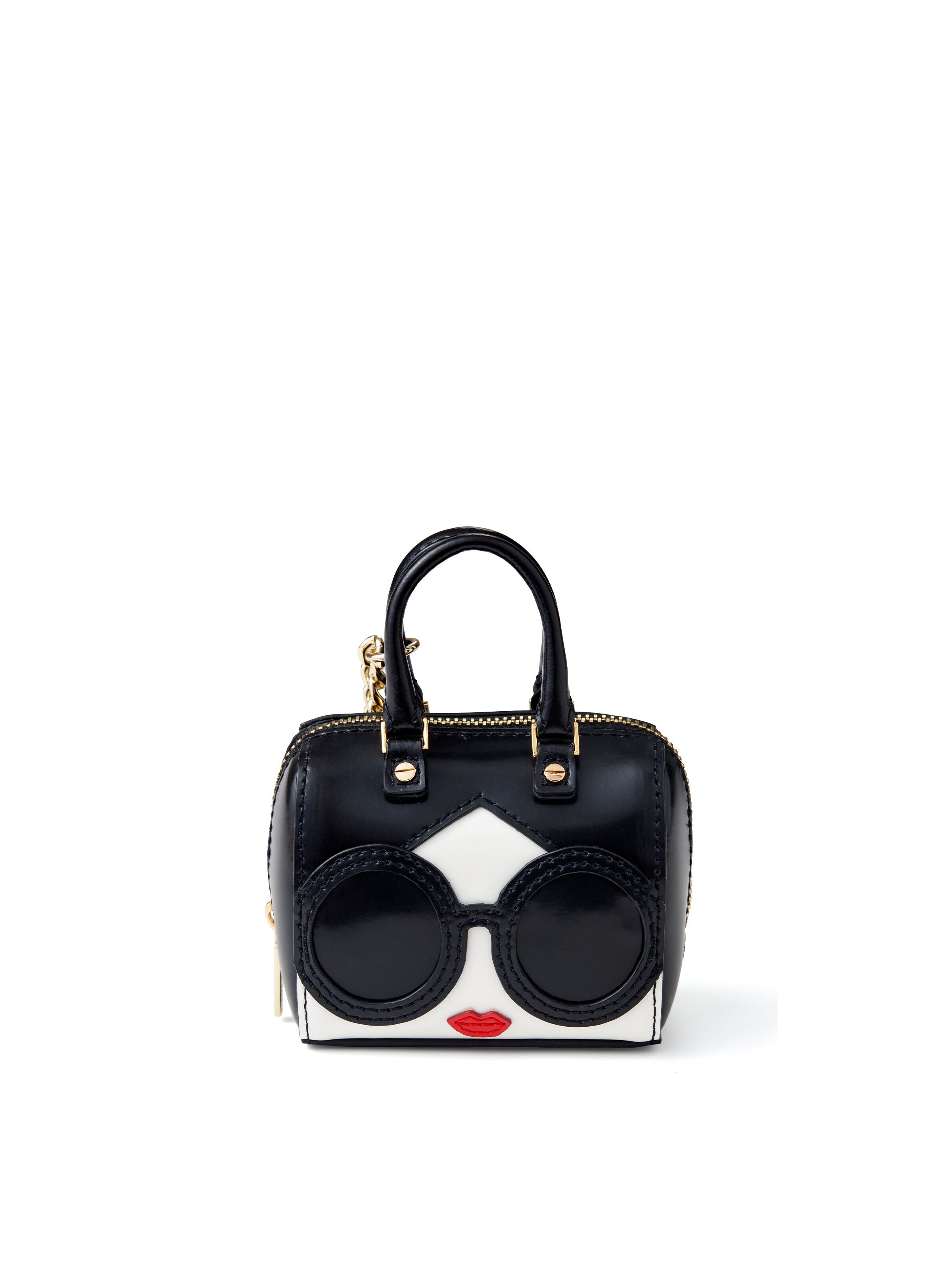 OLIVIA STACEFACE LEATHER KEY CHARM-ALICE + OLIVIA