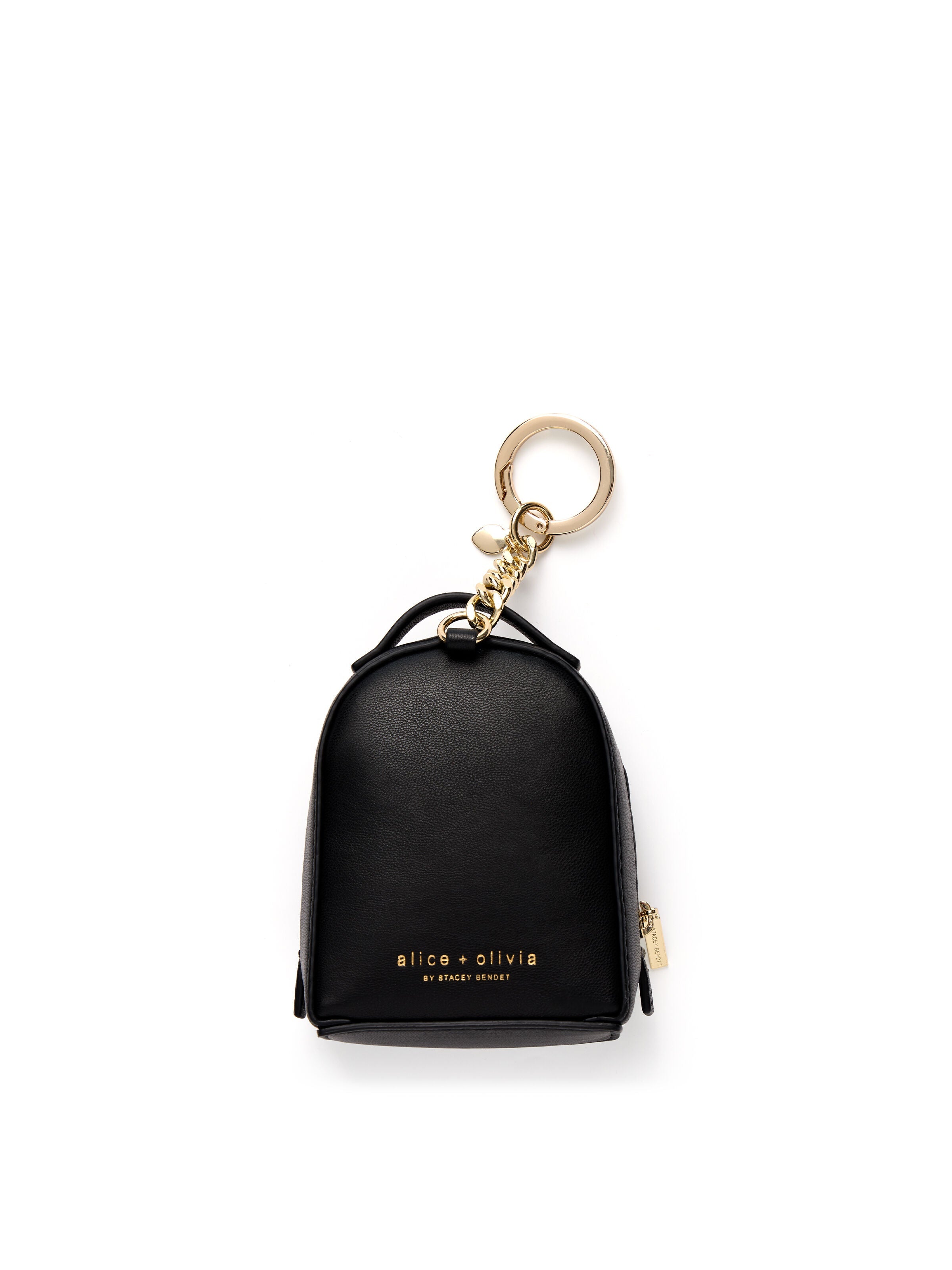STACEFACE MINI BACKPACK KEYCHARM-BLACK/OFF WHITE MULTI-ALICE + OLIVIA
