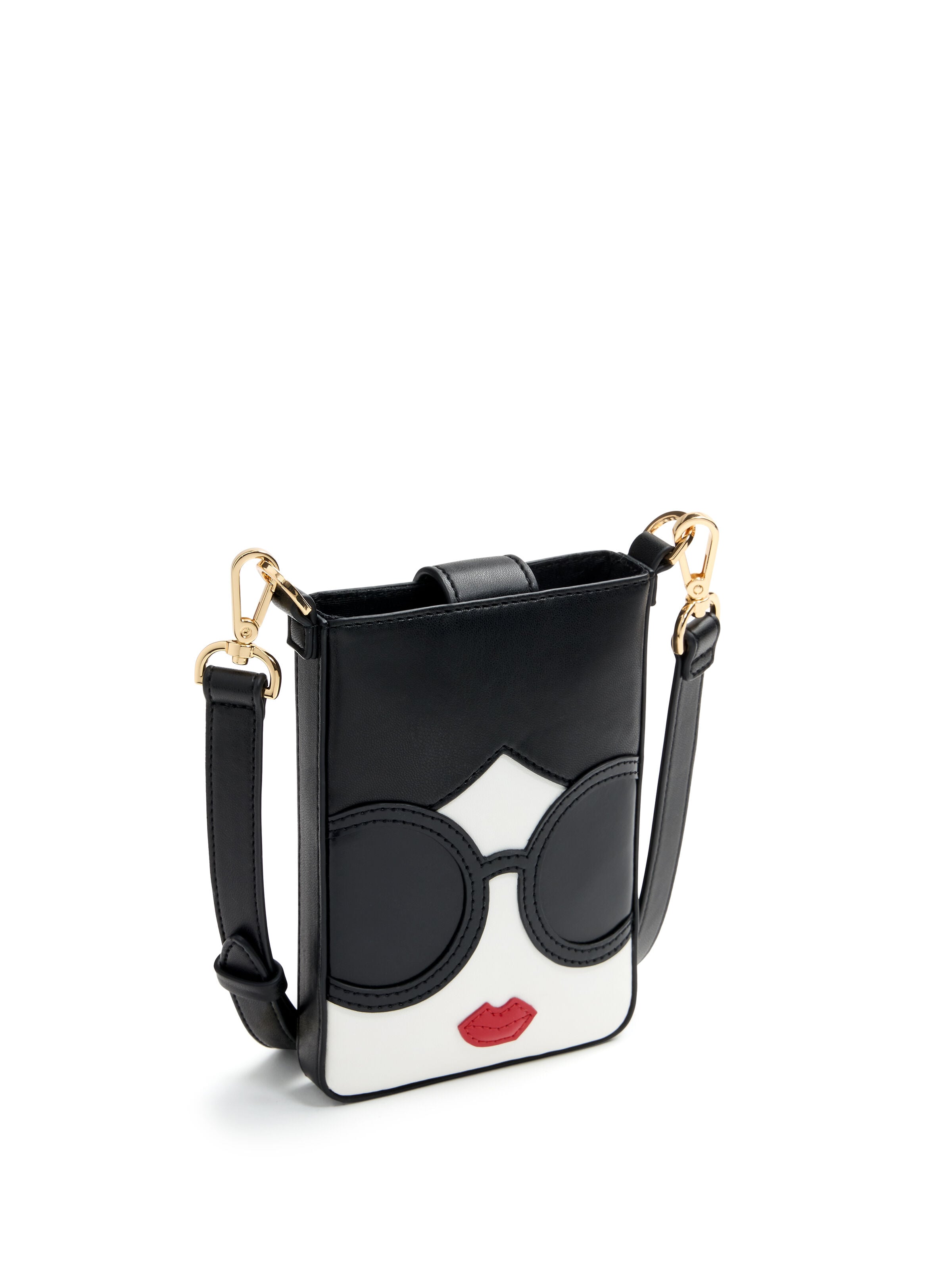 STACEFACE PHONE CROSSBODY-BLACK/OFF WHITE MULTI-ALICE + OLIVIA