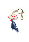 BLUE BIRD RESIN KEY CHARM-ALICE + OLIVIA