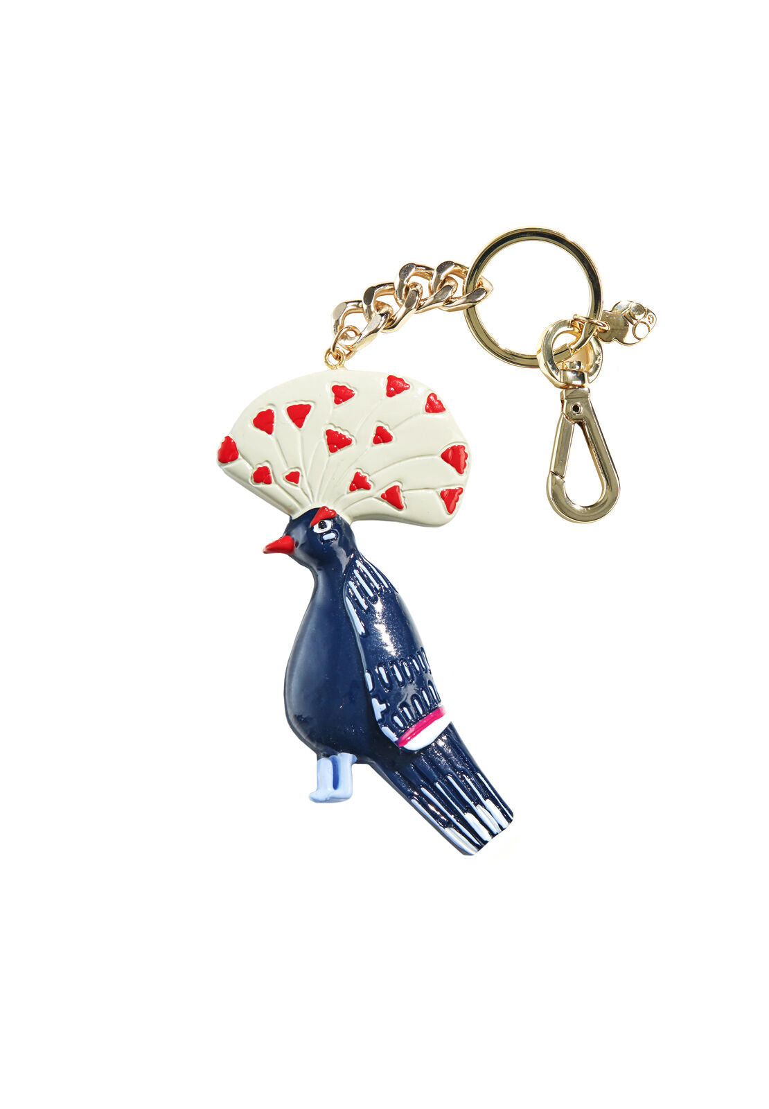 BLUE BIRD RESIN KEY CHARM-ALICE + OLIVIA