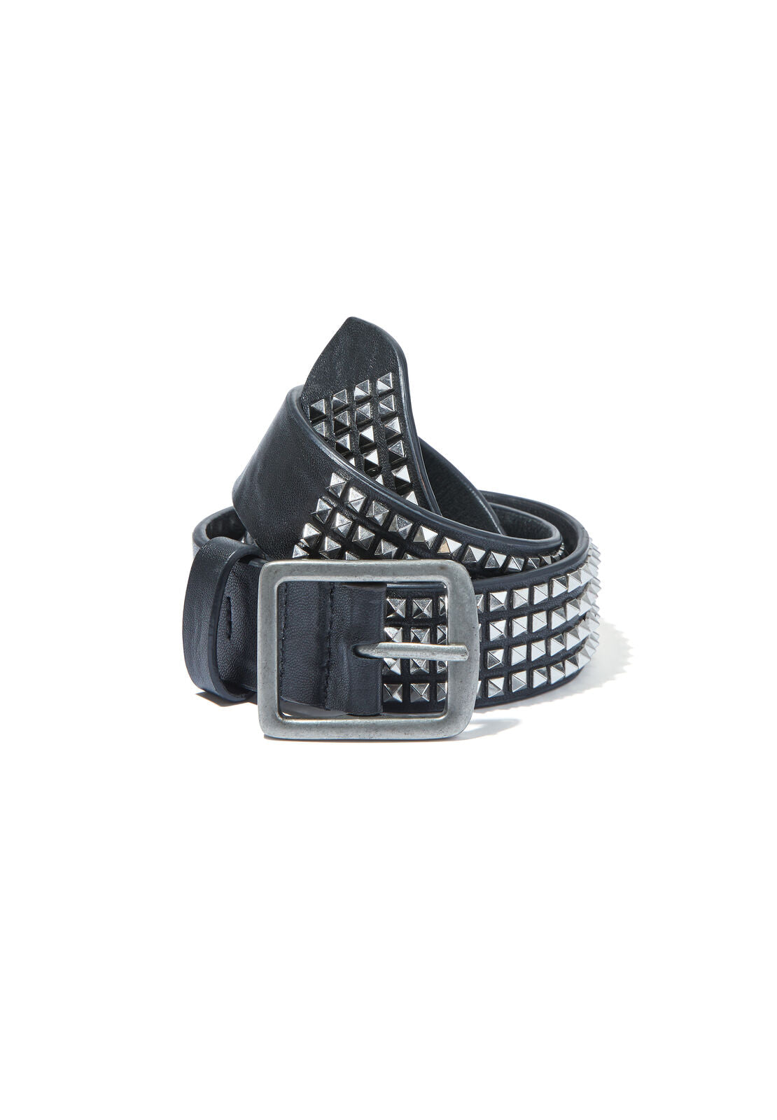 AUBREY STUDDED BELT W BUCKLE-Black-ALICE + OLIVIA