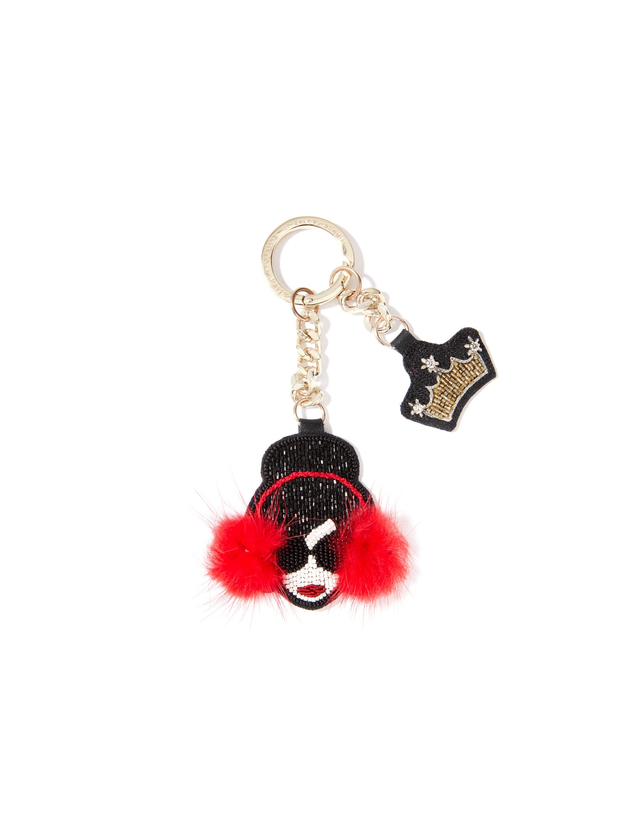 STACE FACE CRYSTAL KEY CHARM-ALICE + OLIVIA