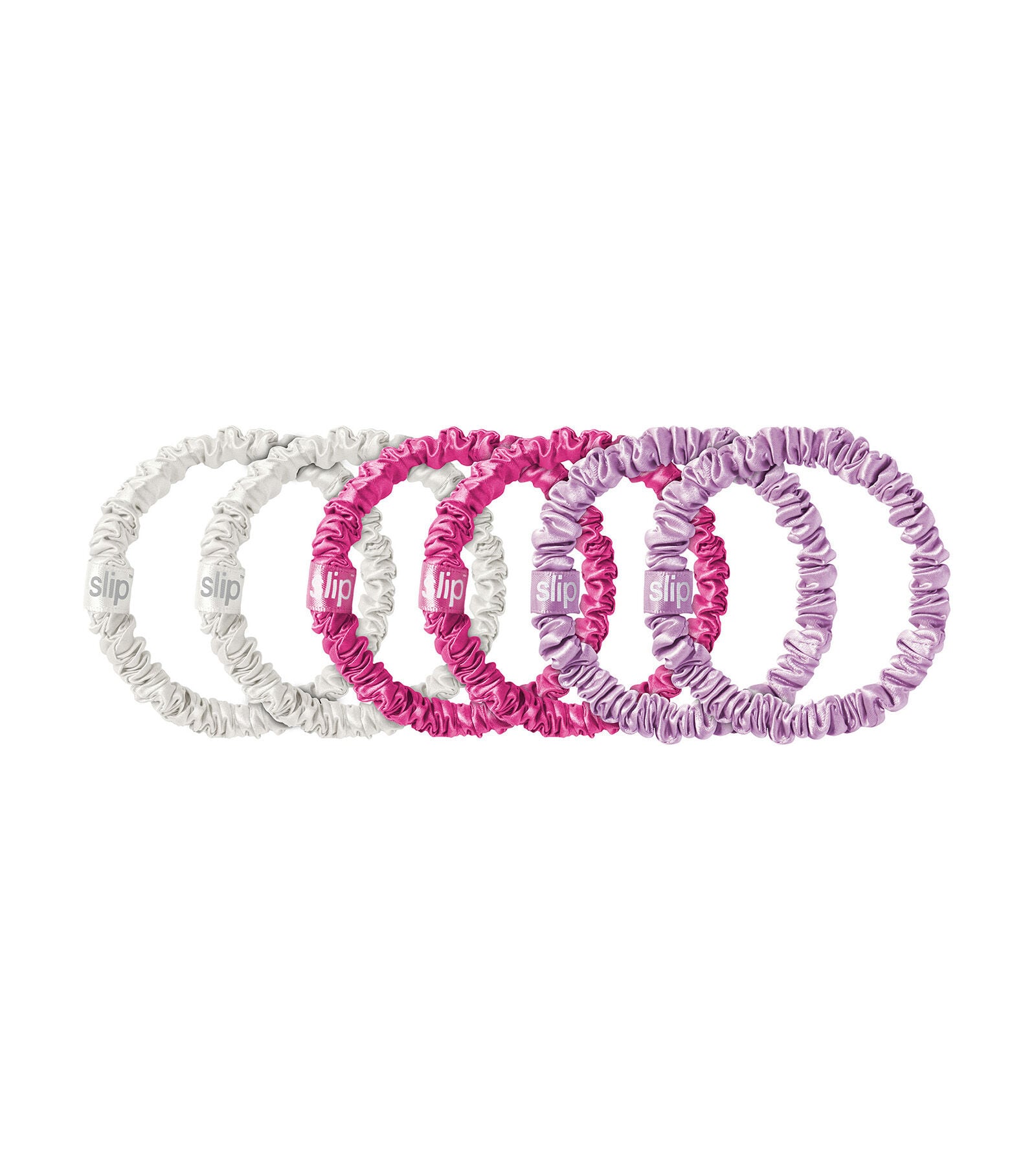 A+O X SLIP SILK SKINNY SCRUNCHIE SET-ALICE + OLIVIA