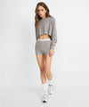 A+O X BIG FEELINGS KELSEY CROPPED CREWNECK-DARK HEATHER GREY-ALICE + OLIVIA
