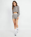A+O X BIG FEELINGS KELSEY CROPPED CREWNECK-DARK HEATHER GREY-ALICE + OLIVIA