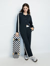 A+O X BIG FEELINGS NICO LONG SLEEVE PJ SET-Black-ALICE + OLIVIA
