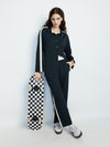 A+O X BIG FEELINGS NICO LONG SLEEVE PJ SET-Black-ALICE + OLIVIA