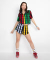 A+O X BIG FEELINGS MADDEN SHORT SLEEVE PJ SET-CHEERFUL GREEN/BLACK-ALICE + OLIVIA