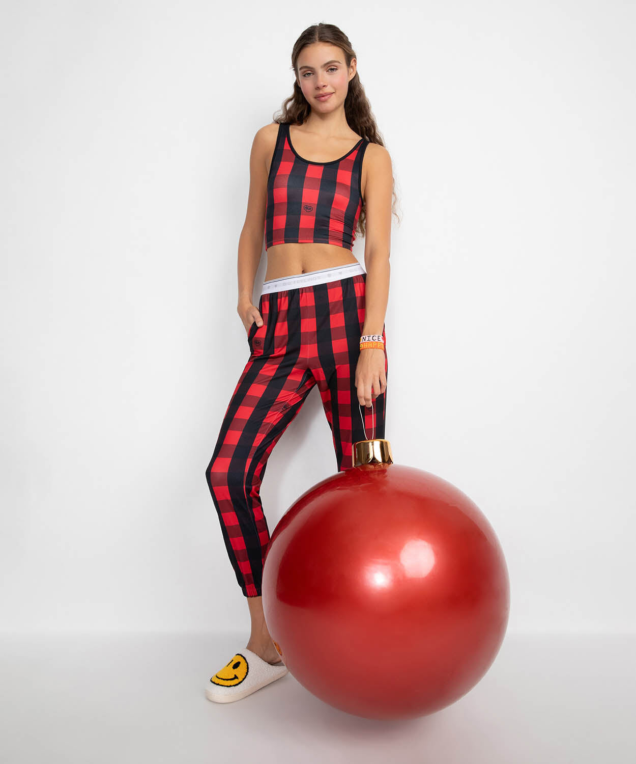 A+O X BIG FEELINGS MANDY JOGGER PJ SET-BRIGHT WHITE-ALICE + OLIVIA