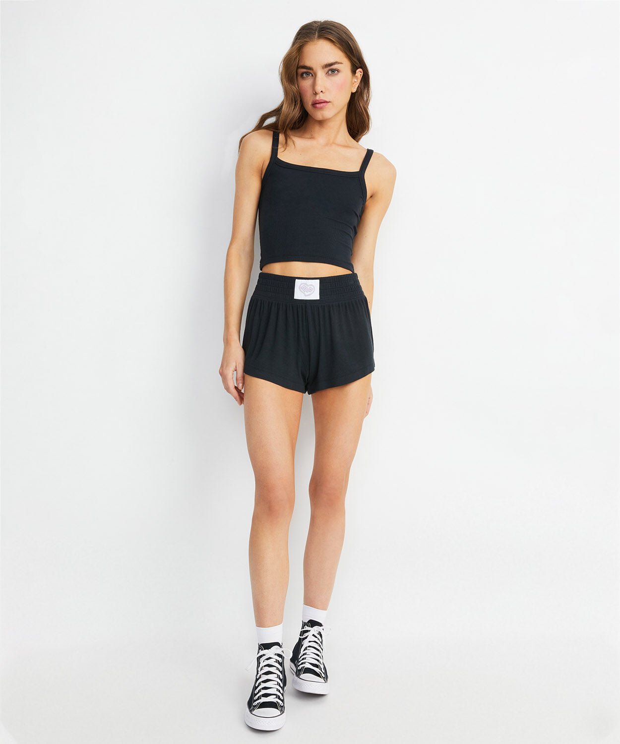 A+O X BIG FEELINGS LAILA BOXER PJ SET-Black-ALICE + OLIVIA
