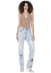 MARLEY V NECK SLVLSS BODYSUIT-ROSE TAN-ALICE + OLIVIA