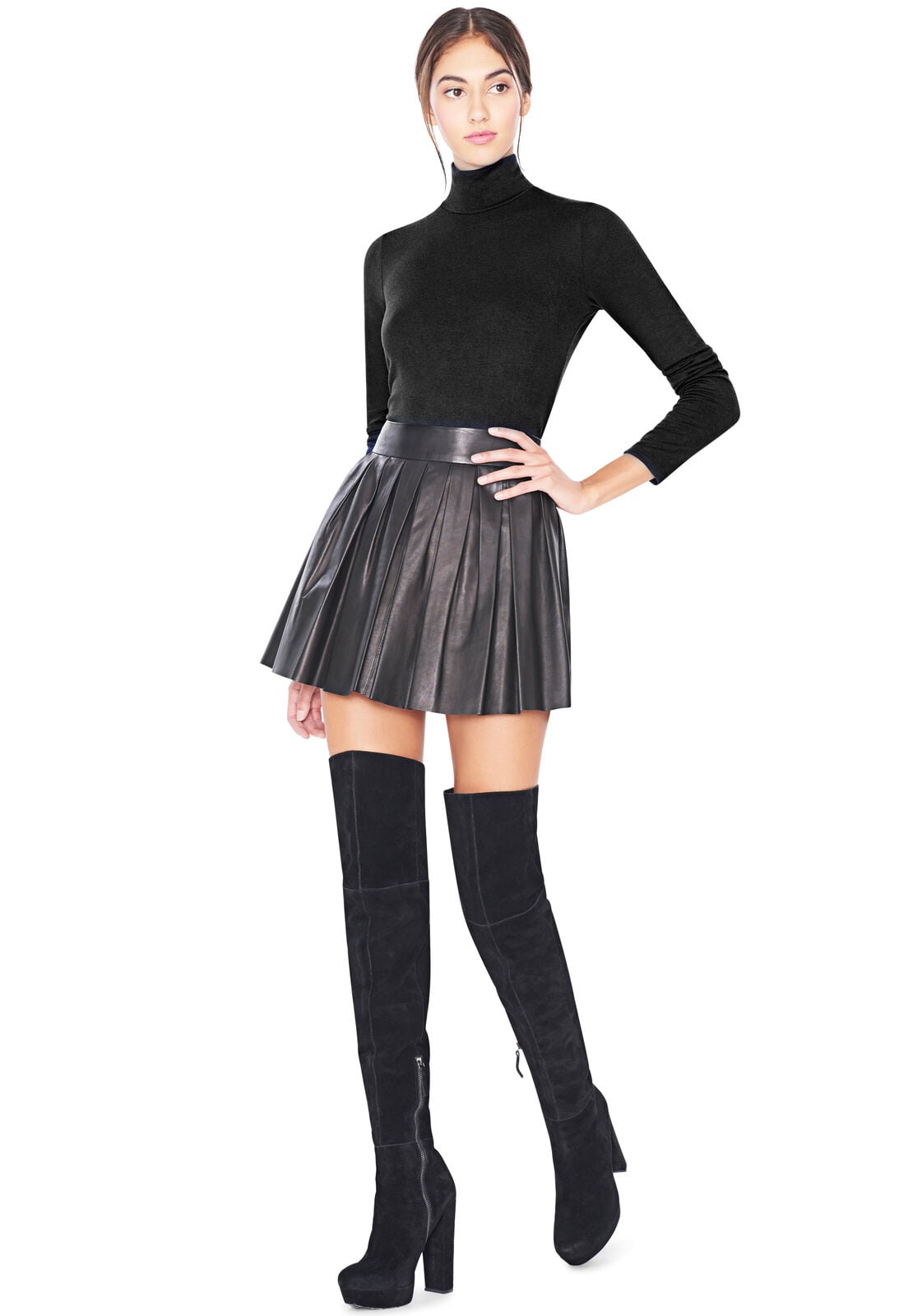 GARRISON SLIM MOCK NECK TOP-ALICE + OLIVIA