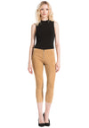 MADDOX FRNT ZIP CROP SUEDE LEG-TAN-ALICE + OLIVIA