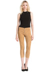 MADDOX FRNT ZIP CROP SUEDE LEG-TAN-ALICE + OLIVIA
