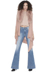 IZZY CASCADE W/FUR COLLAR-ALICE + OLIVIA