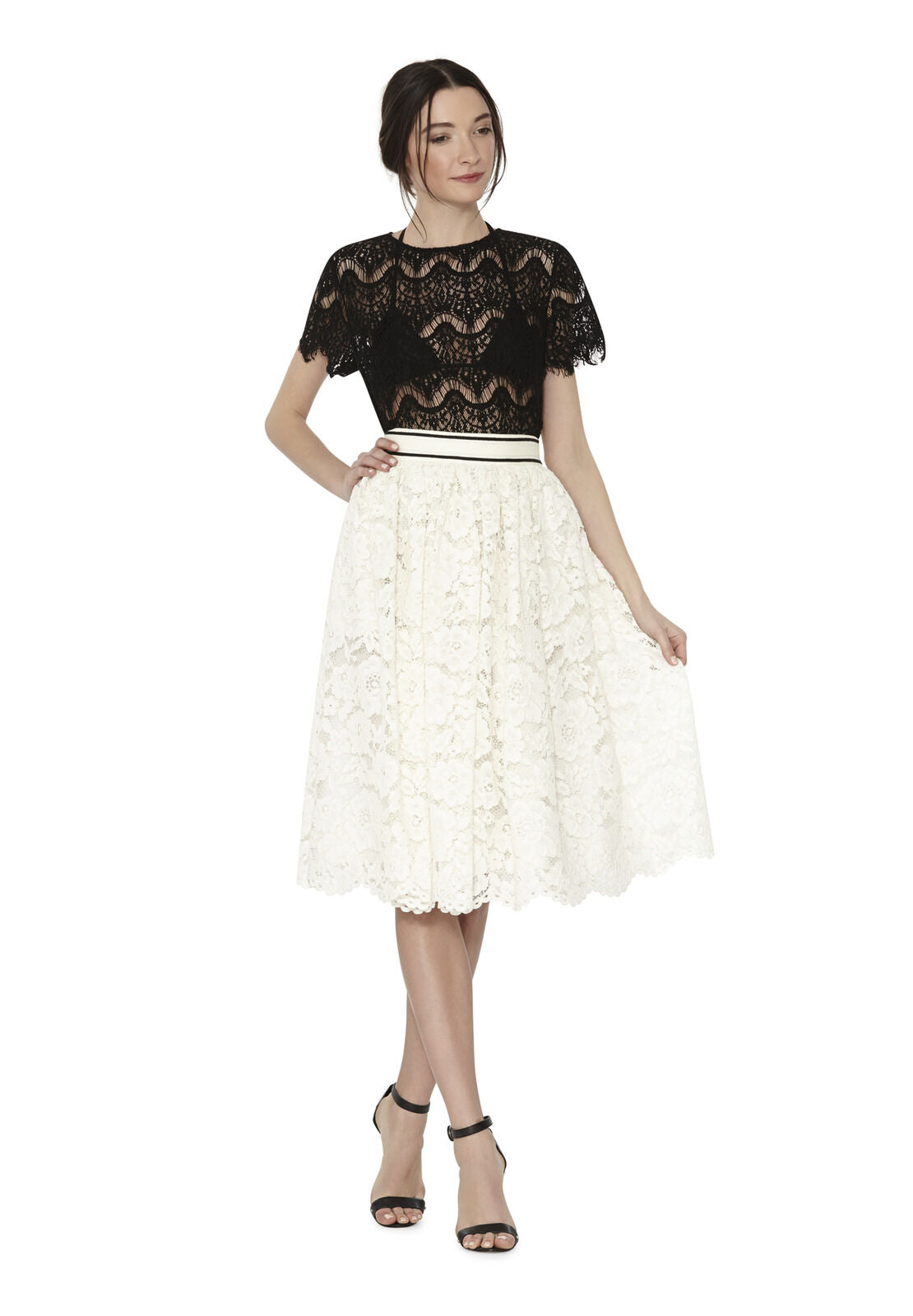 KIZZY MDLNGTH FULL POUF SKIRT-IVORY-ALICE + OLIVIA
