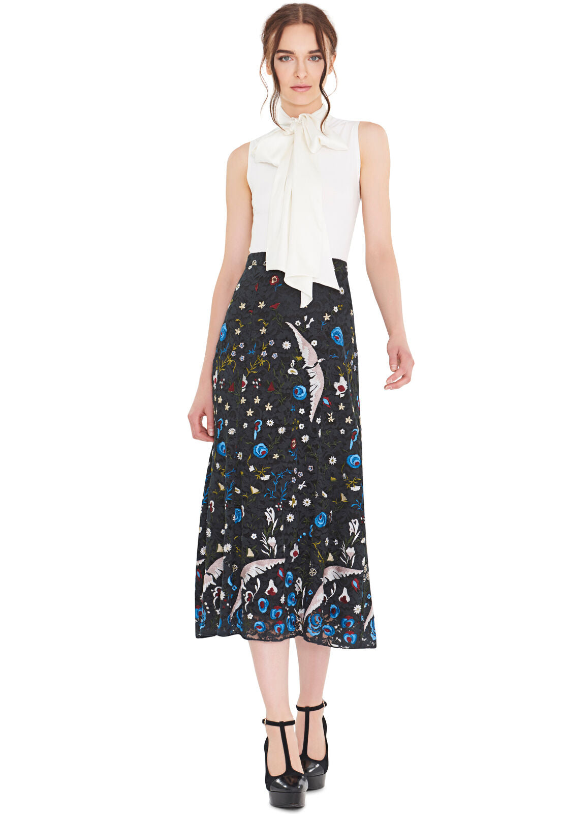 GLYNDA FITTD HGH NCK TNK W BW-ALICE + OLIVIA