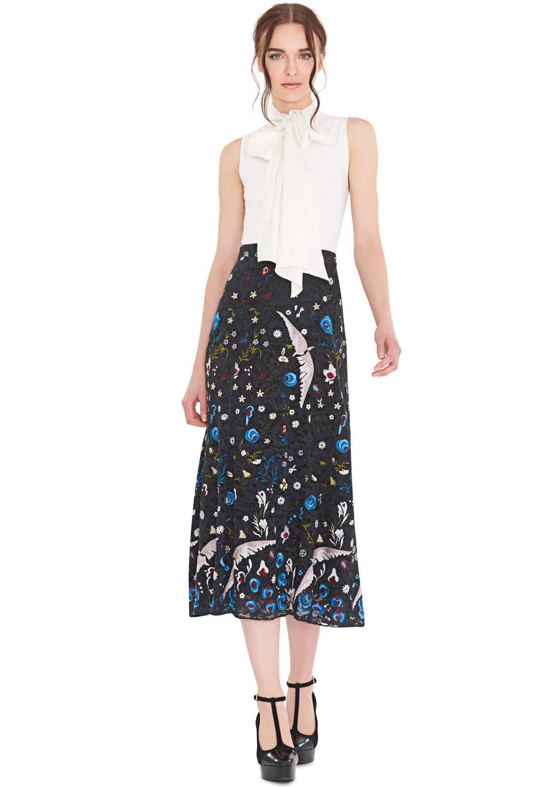 GLYNDA FITTD HGH NCK TNK W BW-ALICE + OLIVIA