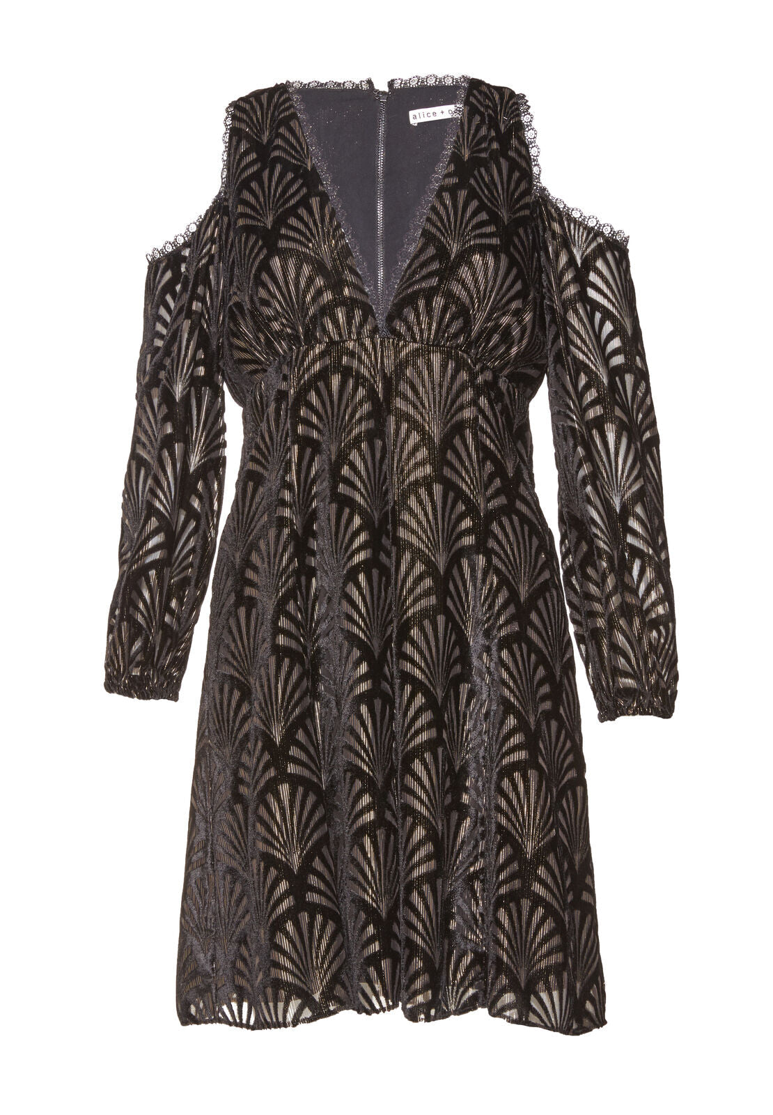ARLA CLD SHLDR DP VNK FLRE DRS-ALICE + OLIVIA