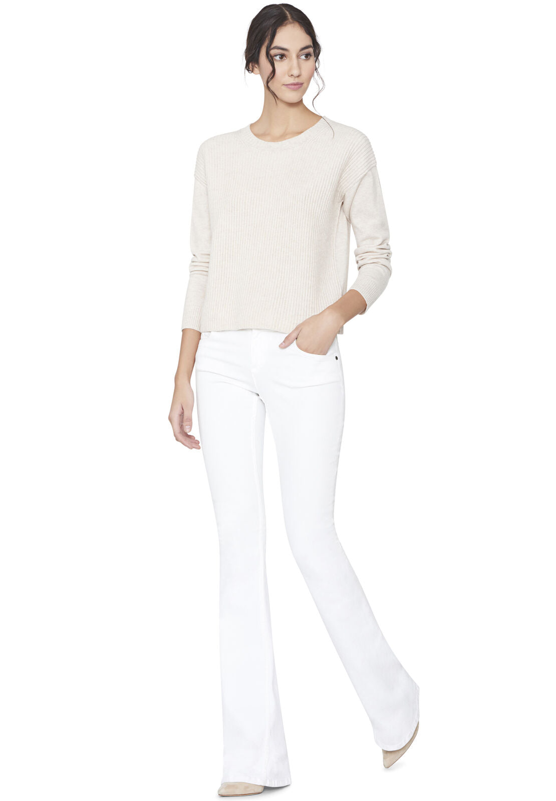 BRE LS CWNK DRPSHD RBFRT PLOVR-ALICE + OLIVIA